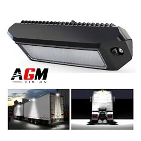 20 cm LED side lighting headlight - 42 W - AGM Vision