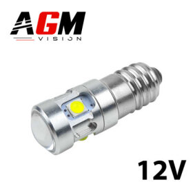 Lâmpada LED E10 12V ULTRA (Branco) - AGM Vision