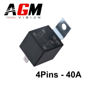 Relais universel 4 pins 40A 12V - AGM Vision