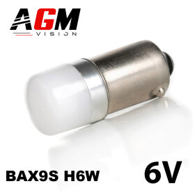 Lampadina LED H6W-BAX9S ANGEL 6V (Bianco 6000K) - AGM Vision