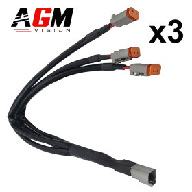 Rallonge triple Deutsch mâle 2 broches premium - AGM Vision