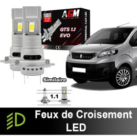 Pack feux de croisement LED Peugeot Expert 3 (2016 à 2024) - AGM Vision
