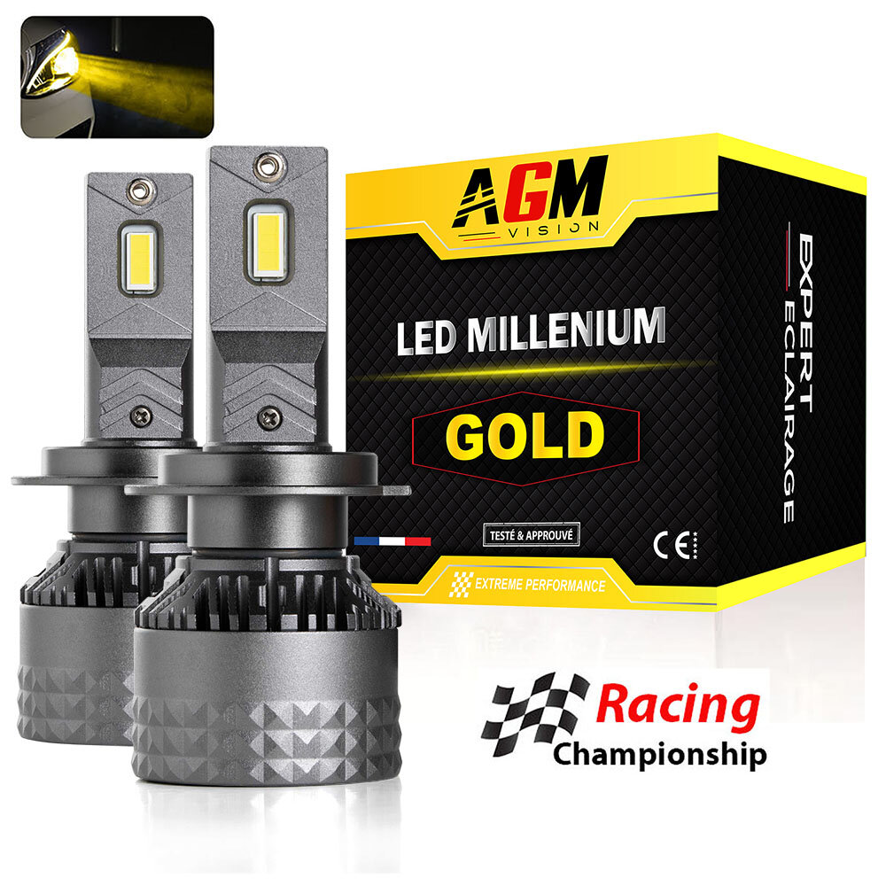 H7 LED Bulb MOTO MILLENIUM GOLD - 130WATTS, 24480 LUMENS, YELLOW COLOR 2700K H7 LED Bulb MOTO MILLENIUM GOLD - 130WATTS, 24480 LUMENS, YELLOW COLOR 2700K