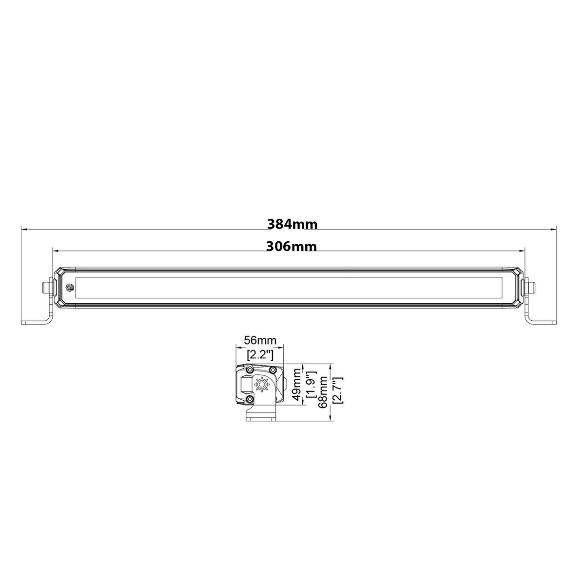 Race MAX LED bar + touch function, 30 to 131 cm, high power