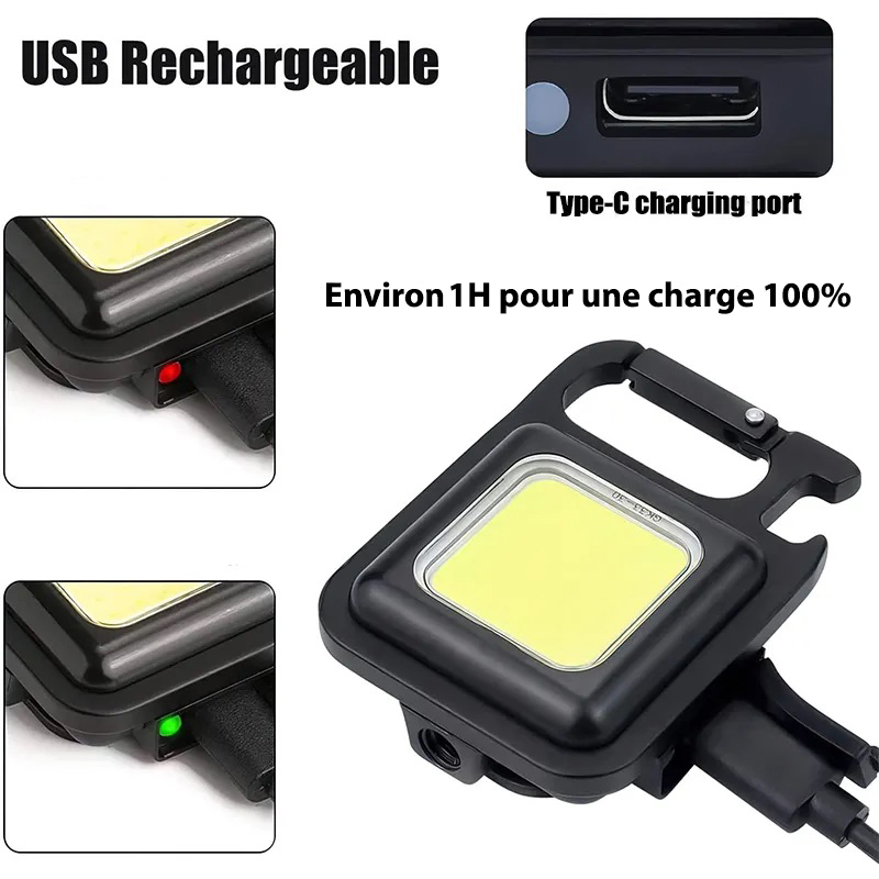 Porte-Clés Multifonction de Survie | Lampe - Sifflet - Outils Intégrés