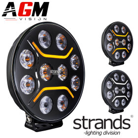 STRANDS DARK KNIGHT INTENSE 9" LONG RANGE HEADLIGHT - ∅21CM - AGM Vision