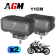 Kit 2 MINI LED BALKEN MOTOR DARK RACER DRIVING 11CM