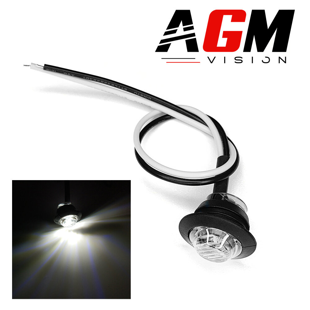 Luz de posição LED Redonda (BRANCA) - Ø 2 CM Luz de posição LED Redonda (BRANCA) - Ø 2 CM