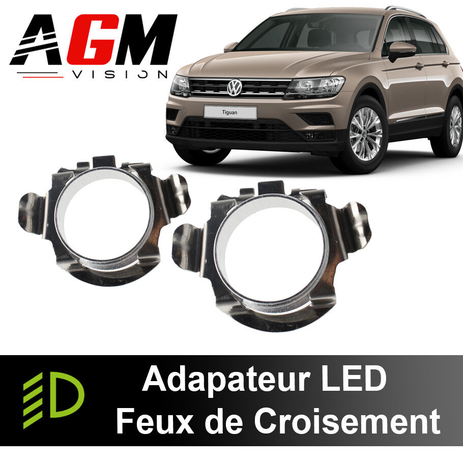Pack 2 LED Adapter Low Beam Volkswagen Tiguan 2016-2020 Pack 2 LED Adapter Low Beam Volkswagen Tiguan 2016-2020