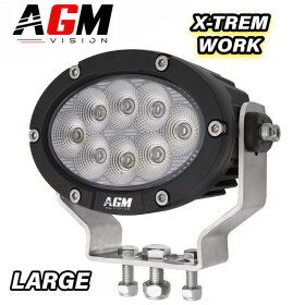LED OVALE WERKLAMP X-TREM WORK FLOOD 80W - AGM Vision