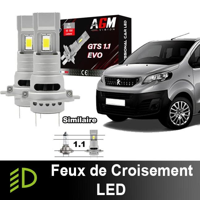Pack de faróis baixos LED Peugeot Traveller - 2016 a 2023 - instalação como a original Pack de faróis baixos LED Peugeot Traveller - 2016 a 2023 - instalação como a original