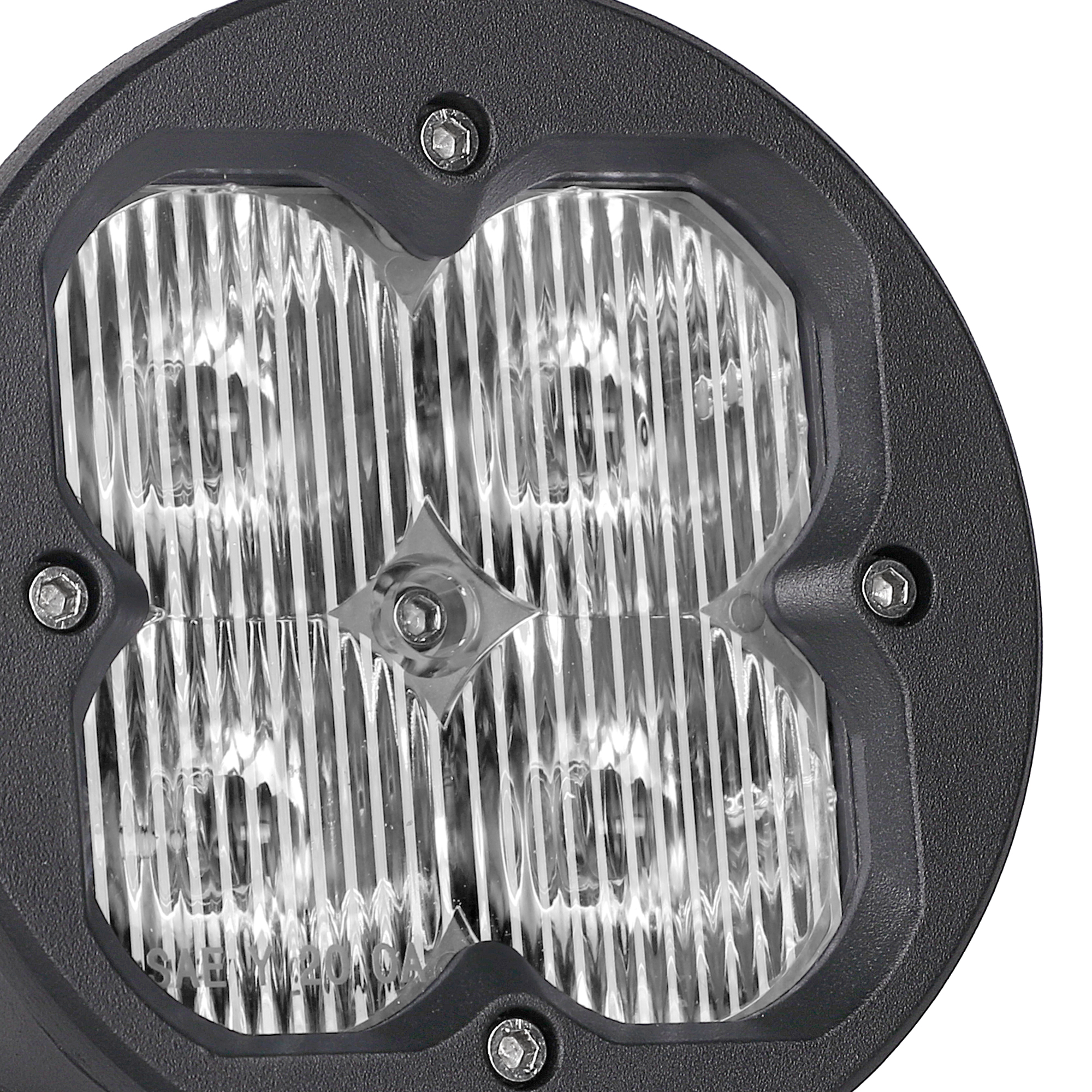 Quadra Tech R2 Kit 2 Round LED Headlights Quadra Tech Driving Dual Color 20w lighting