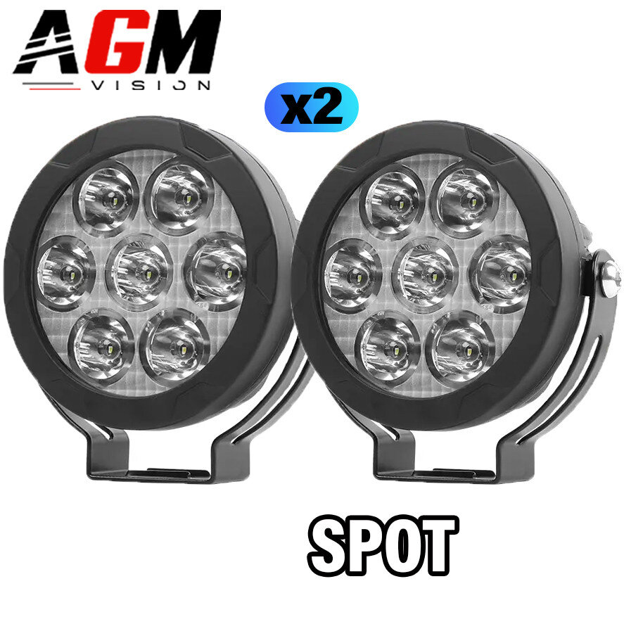 KIT 2 LED MOTORCYCLE HEADLIGHTS SUPER 7 SPOT 10000 Lumens - 140W KIT 2 LED MOTORCYCLE HEADLIGHTS SUPER 7 SPOT 10000 Lumens - 140W