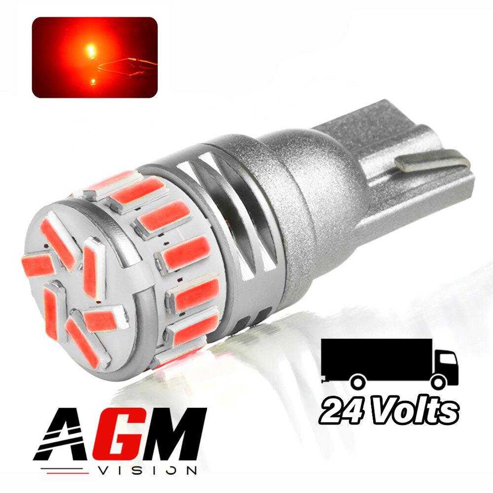 LED-Lampe T10-W5W 360° (Rot) LKW 24 Volt LED-Lampe T10-W5W 360° (Rot) LKW 24 Volt