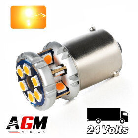Ampoule LED R5W-R10W Mini Ultra Power Orange 24 Volts Camion - AGM Vision