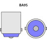 Lampadina LED T4W-BA9S LOUPE (Bianco)