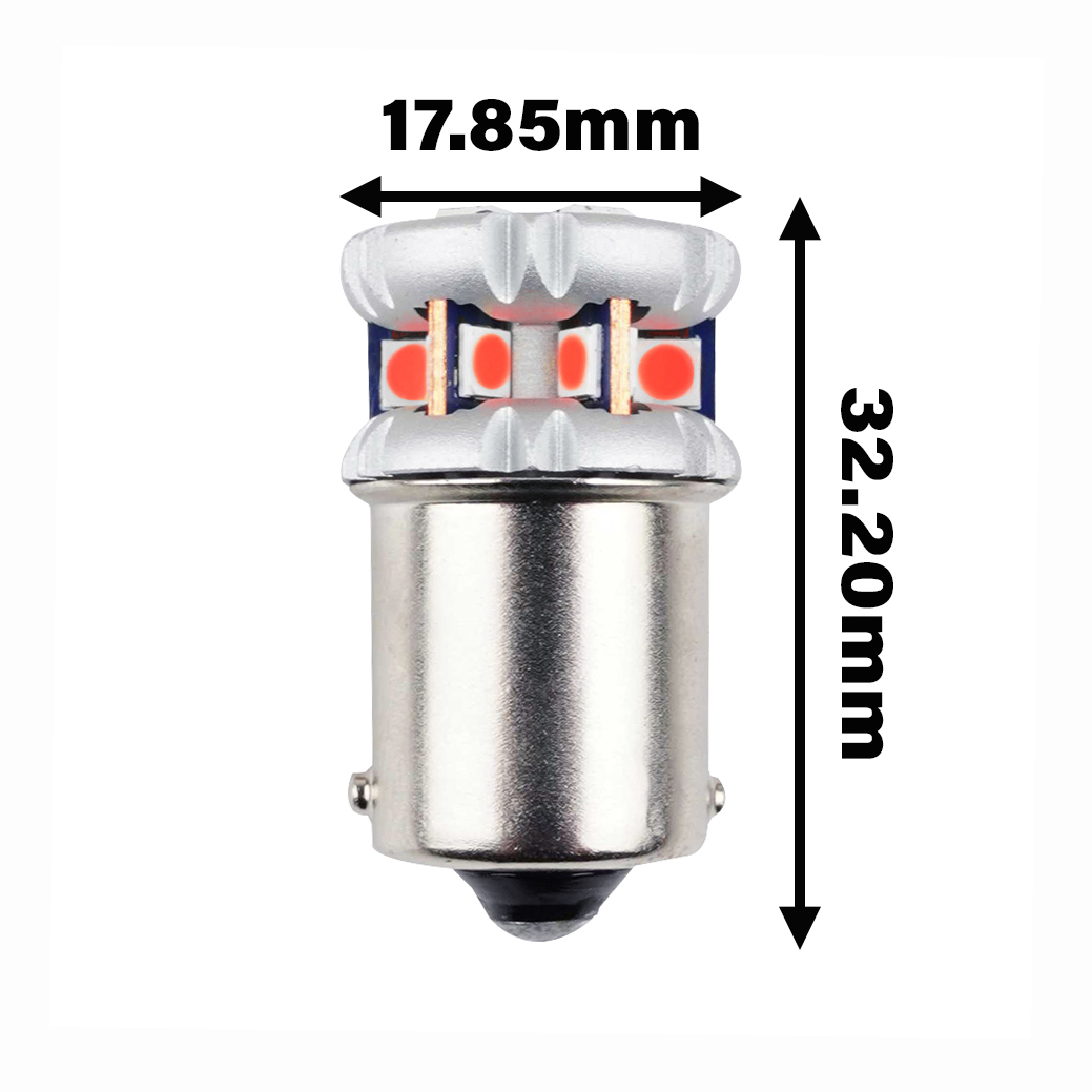 LED bulb R5W R10W Mini ULTRA Power red, 360° lighting, compact