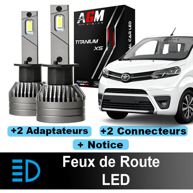Pack feux de route LED Toyota Proace Verso 2016 à 2023 - 90 watts - 15 300 lumens Pack feux de route LED Toyota Proace Verso 2016 à 2023 - 90 watts - 15 300 lumens