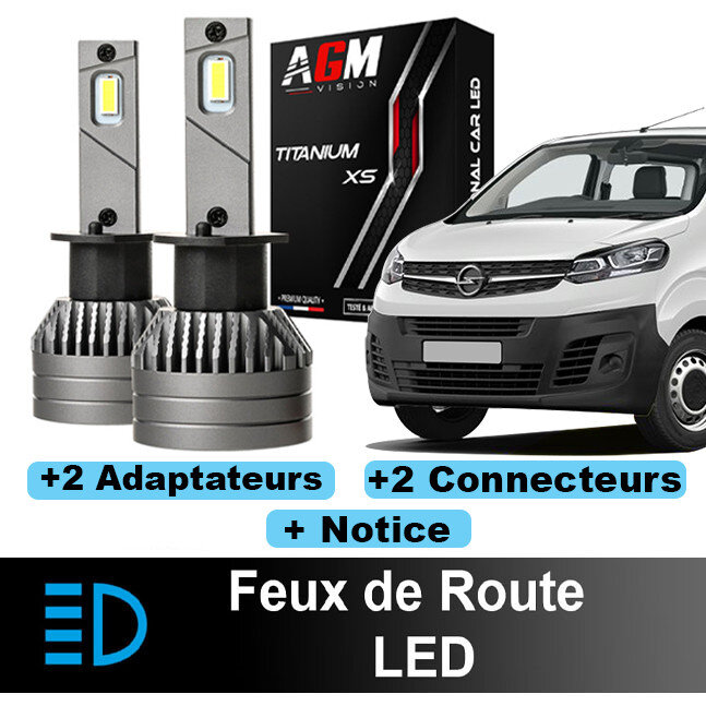 Pack feux de route LED Opel Vivaro 2019 à 2023 - 90 watts - 15 300 lumens Pack feux de route LED Opel Vivaro 2019 à 2023 - 90 watts - 15 300 lumens