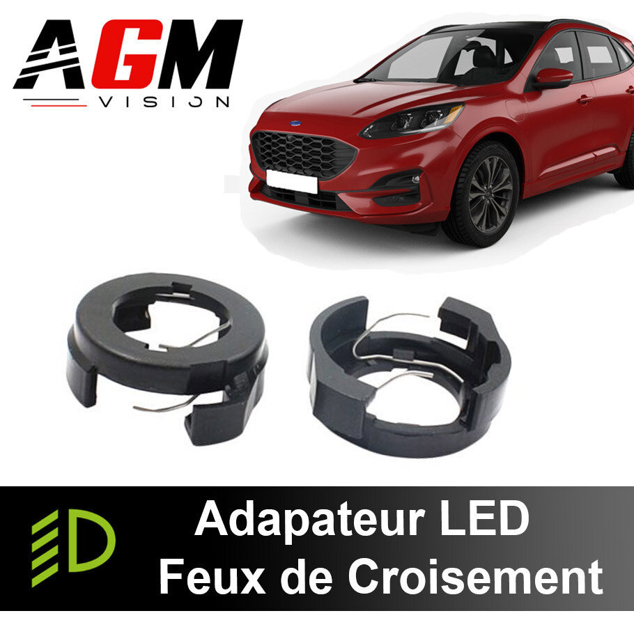 Pack 2 LED-Adapter Abblendlicht Ford Kuga 3 2019 - 2024 Pack 2 LED-Adapter Abblendlicht Ford Kuga 3 2019 - 2024