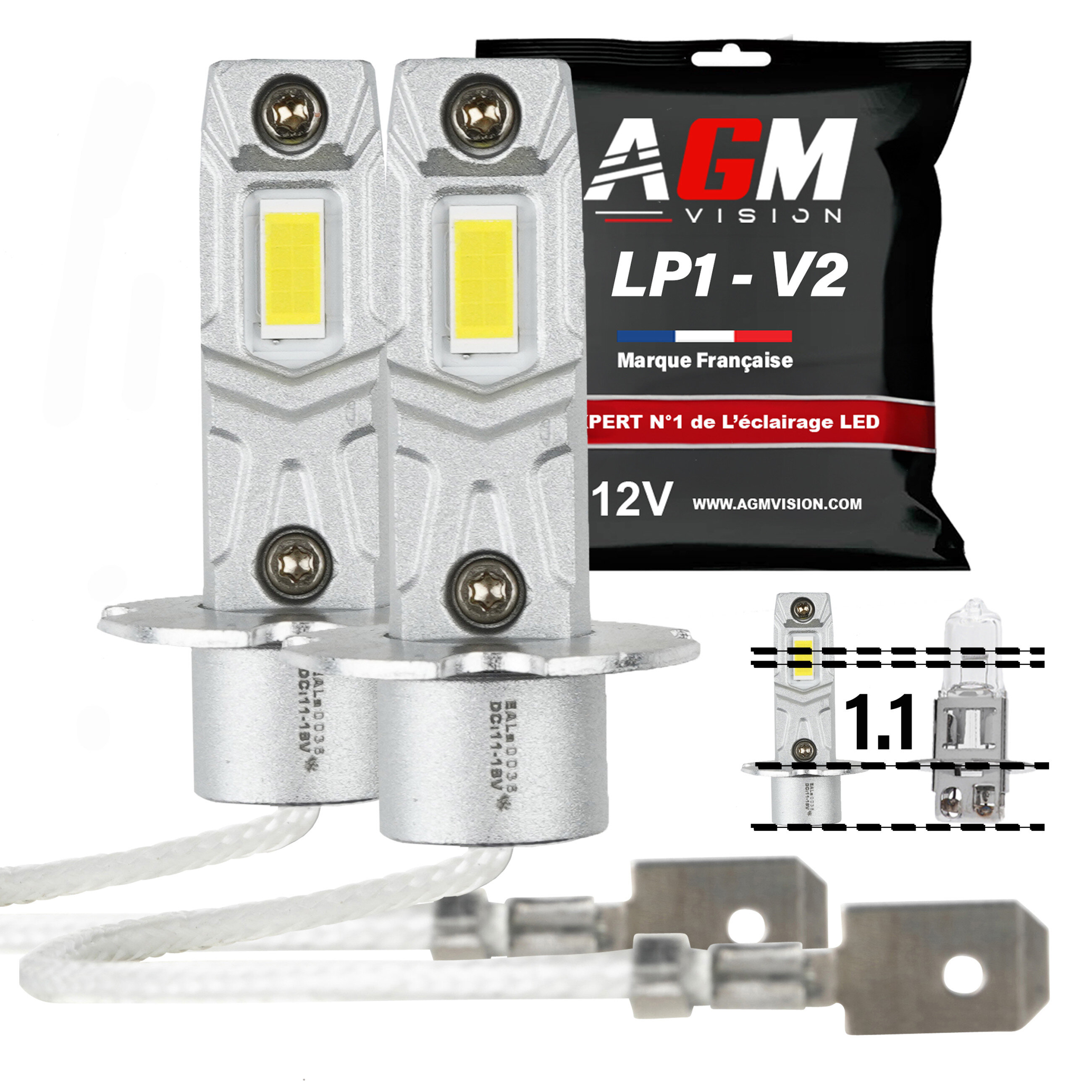 Kit Ampoules LED H3 LP1 - V2 Kit Ampoules LED H3 LP1 - V2