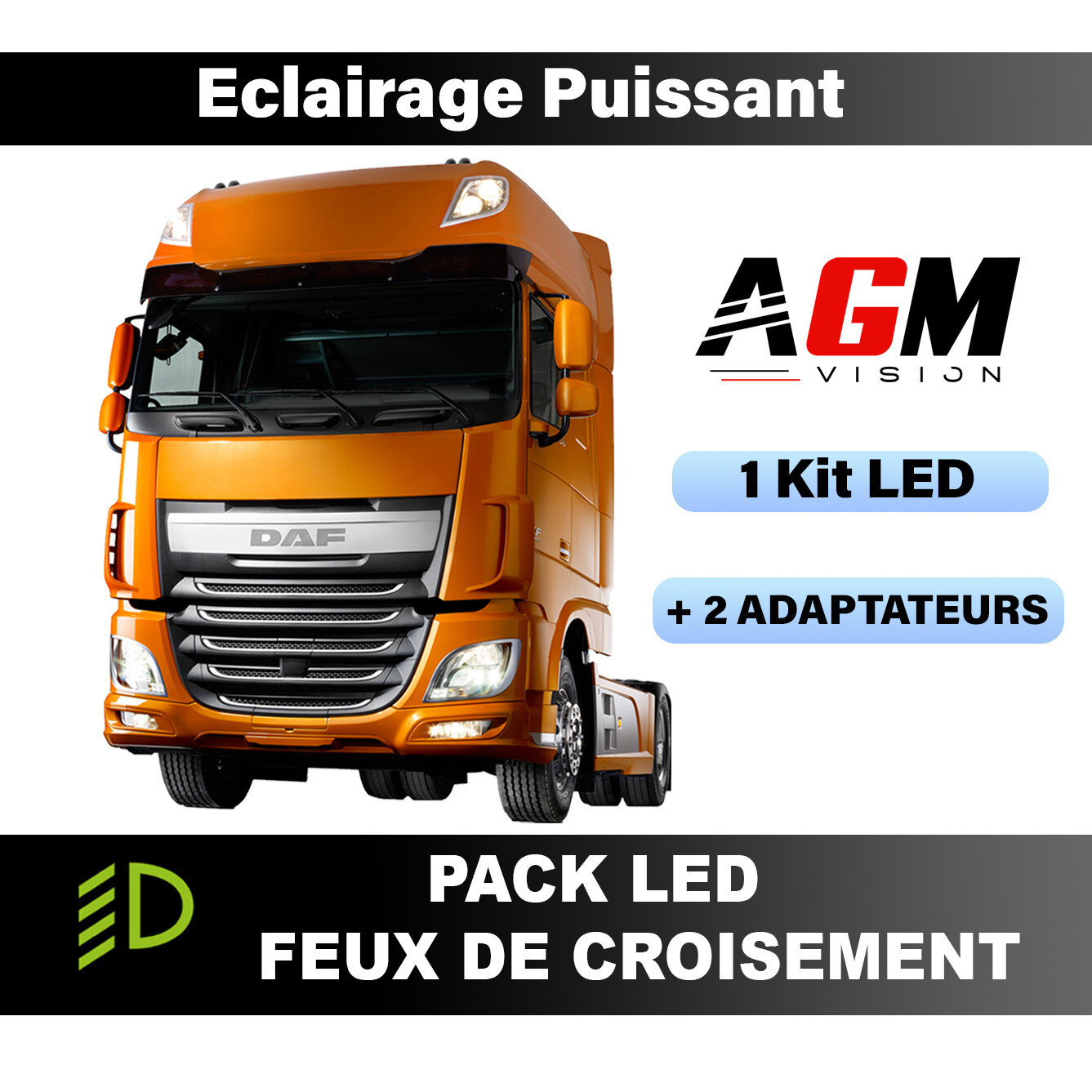 DAF XF 2012~2024用LEDロービームパック - 強力な照明 DAF XF 2012~2024用LEDロービームパック - 強力な照明
