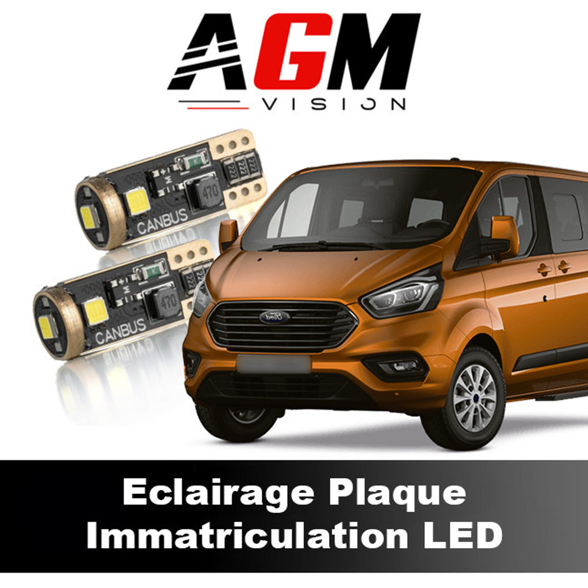 KIT Iluminación Matrícula LED FORD Transit Custom 2017 - 2023