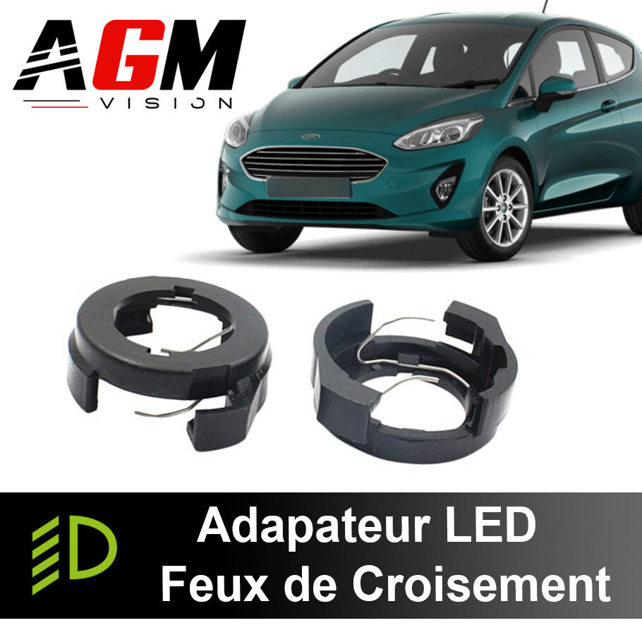 フォード フィエスタ MK7 2017 - 2024 用 LED ロービーム アダプター 2個セット フォード フィエスタ MK7 2017 - 2024 用 LED ロービーム アダプター 2個セット