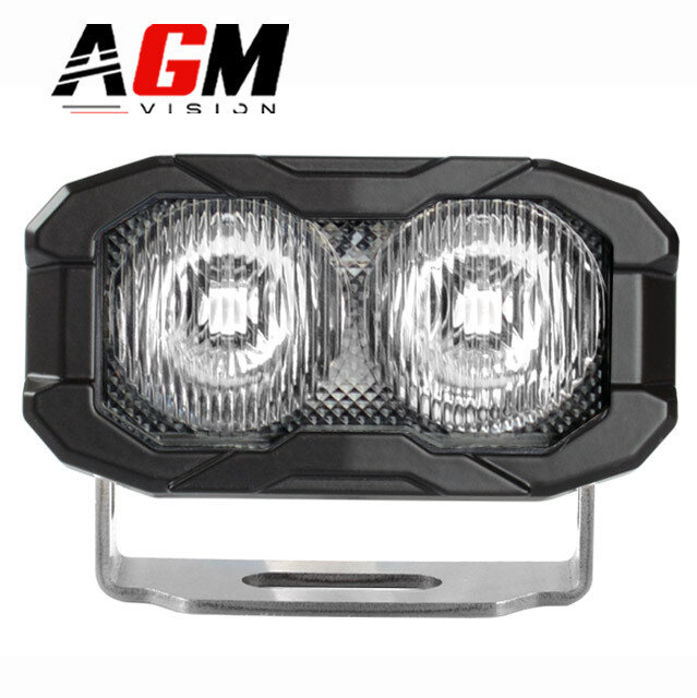 Paire Feux Antibrouillard LED Moto 12V 125W 6000K Orange - Voiture, Camion, Bateau Universel