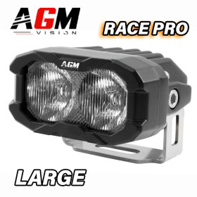 Mini Barre LED Race Pro Flood 30W + Veilleuse Orange - AGM Vision