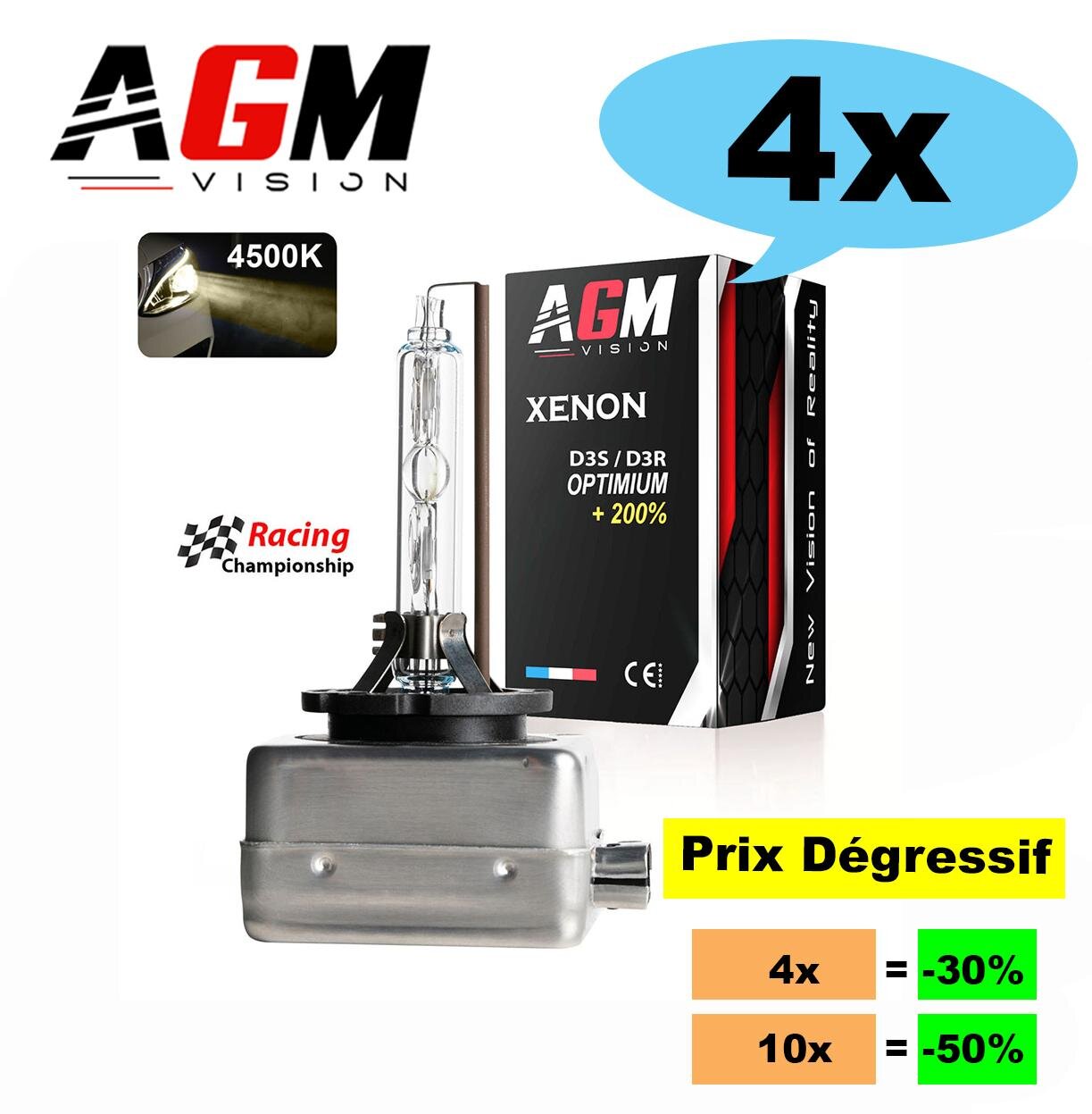 Lot of 4 XENON D3S OPTIMIUM Bulbs +200% 4500K Lot of 4 XENON D3S OPTIMIUM Bulbs +200% 4500K