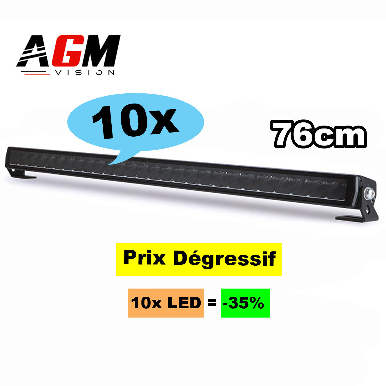 Set of 10 REFLECTA S6 EVO 76CM LED BARS - LONG RANGE AND WIDE - 162 WATTS - 16,000 LUMENS Set of 10 REFLECTA S6 EVO 76CM LED BARS - LONG RANGE AND WIDE - 162 WATTS - 16,000 LUMENS