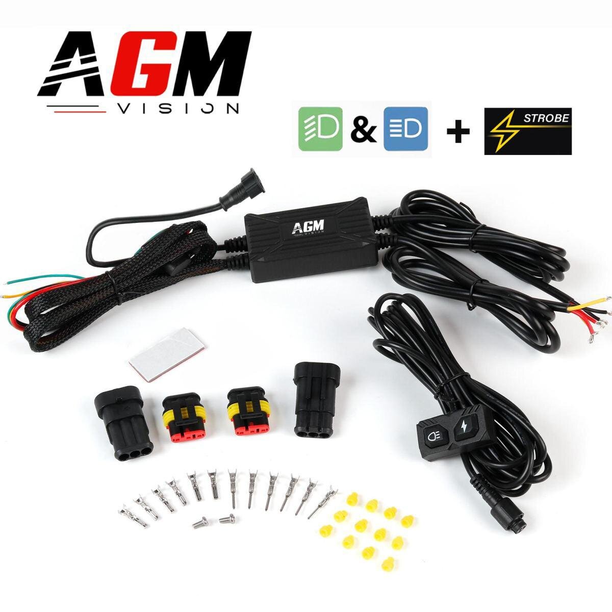 Fiação LED com fios Cruzamento / Farol + Strobe Fiação LED com fios Cruzamento / Farol + Strobe