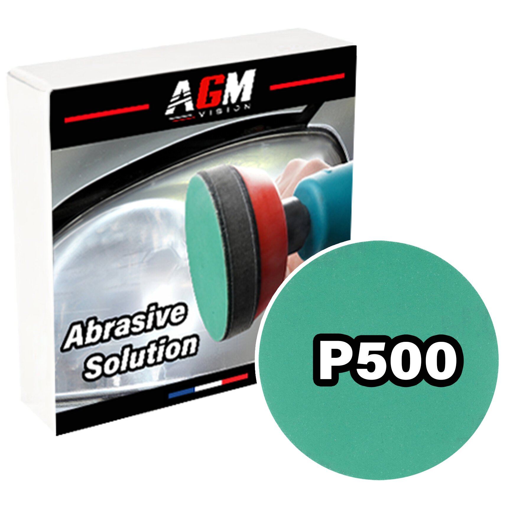 Pack of 20 Abrasive Discs Ø75 MM for Headlight - P500 Pack of 20 Abrasive Discs Ø75 MM for Headlight - P500