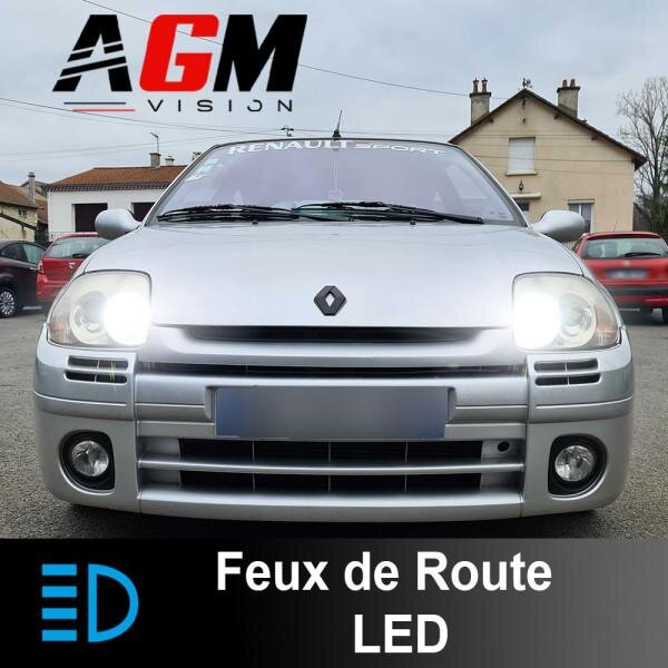 PACK LED Feux de route Renault Clio 2 de 1998 à 2012 (avec phare lenticulaire) PACK LED Feux de route Renault Clio 2 de 1998 à 2012 (avec phare lenticulaire)