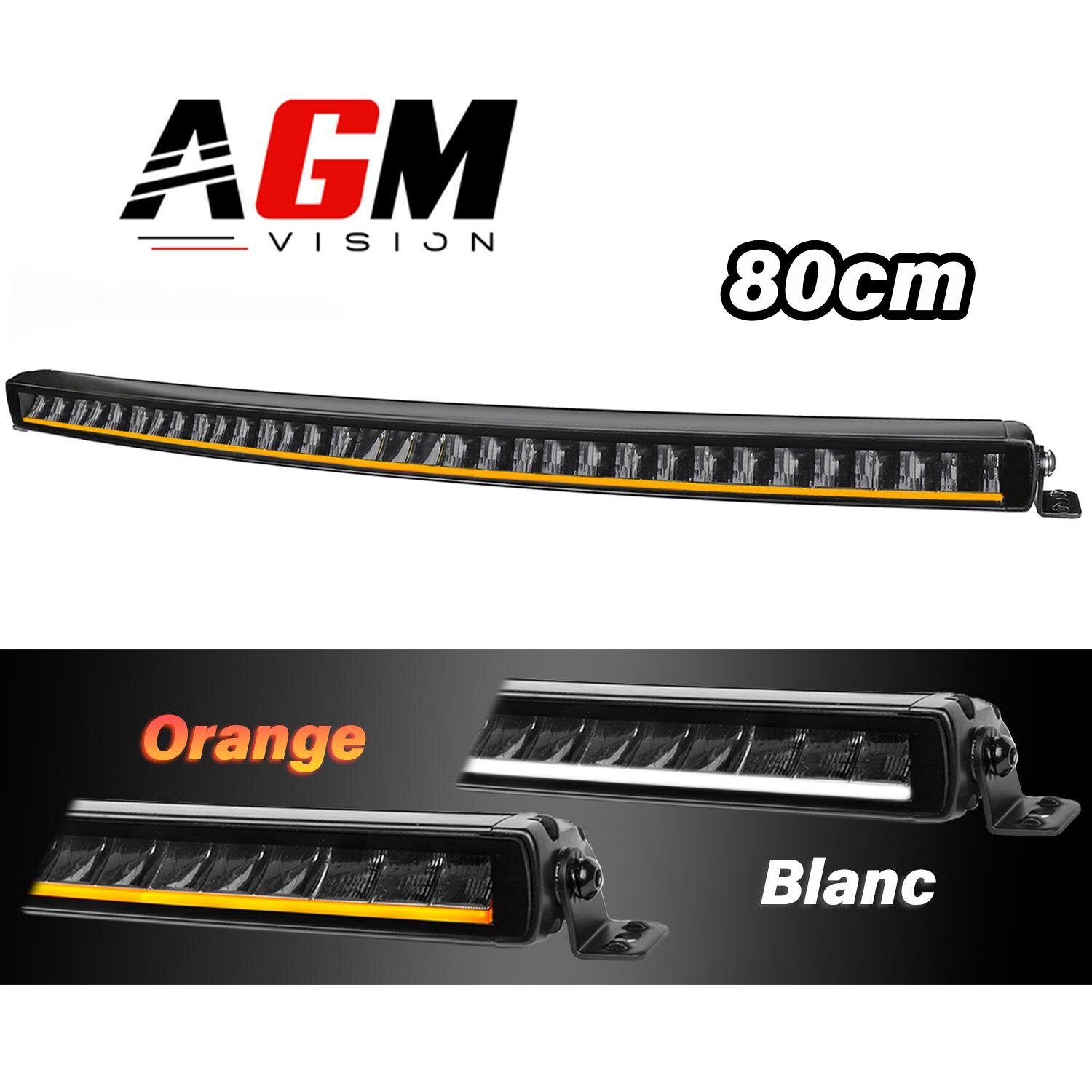 Curved LED Combo Bar, Wide and Far, 80CM, 198 Watts, 17,000 Lumens, White & Orange Night Light Curved LED Combo Bar, Wide and Far, 80CM, 198 Watts, 17,000 Lumens, White & Orange Night Light