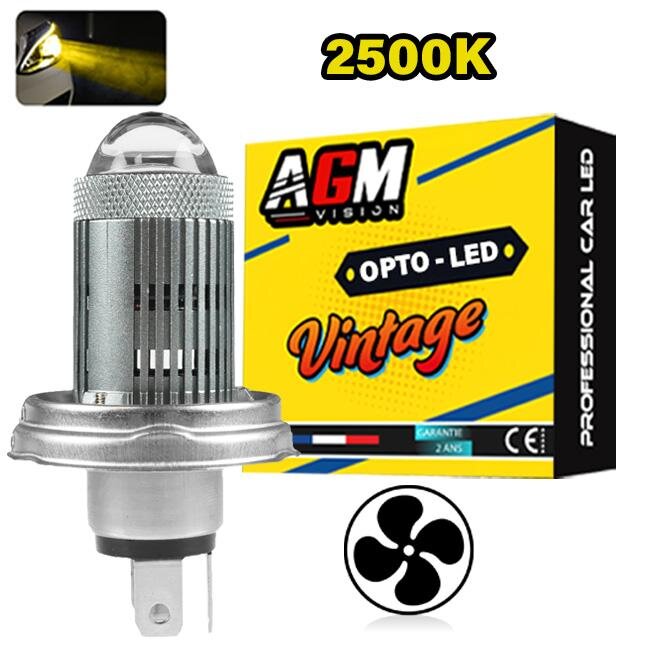 LEDバルブ R2 P45T OPTO イエロー 2500K - ルーペ付き換気型 6-12V LEDバルブ R2 P45T OPTO イエロー 2500K - ルーペ付き換気型 6-12V