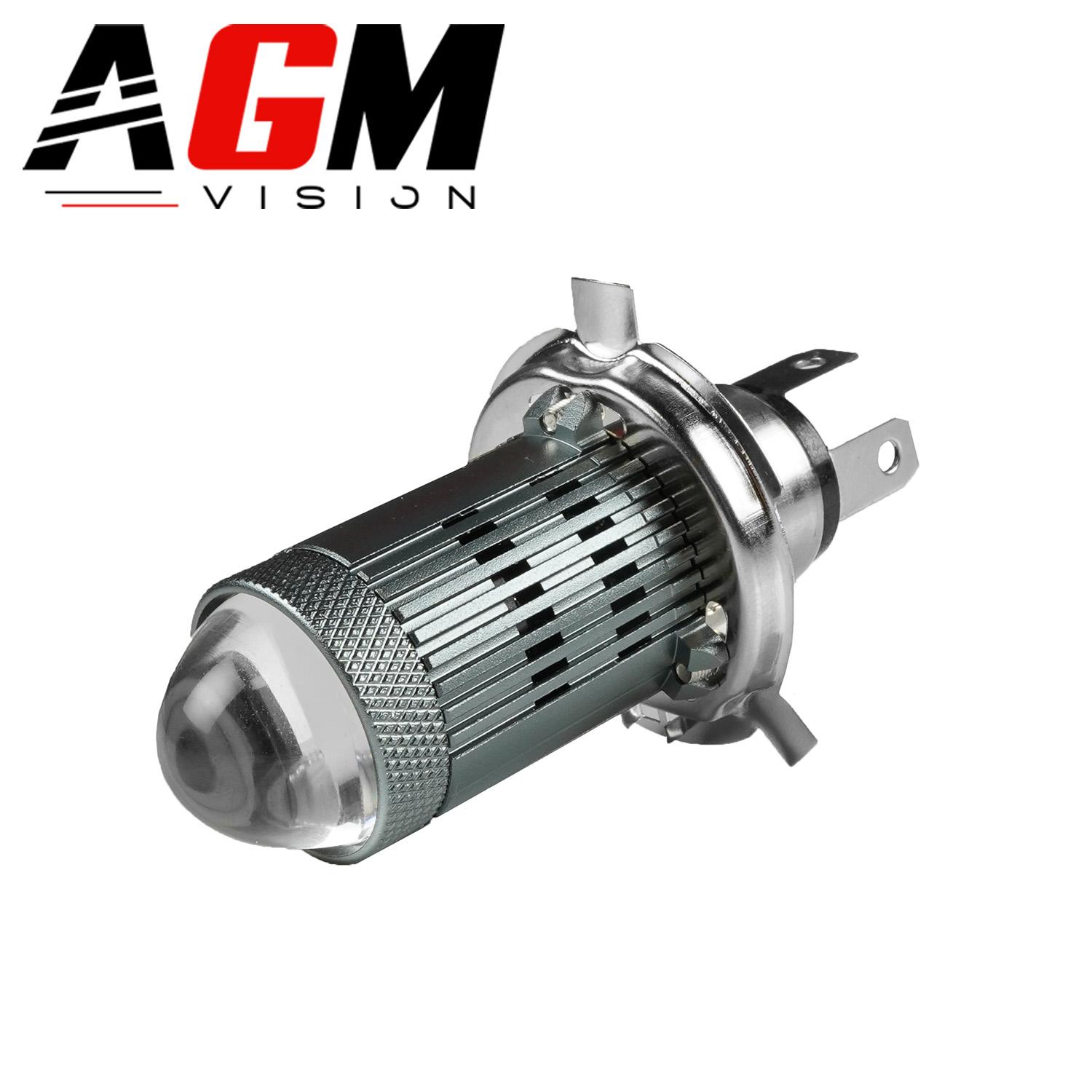 Auoketuo Ampoules LED H4, 80W 18000LM 6500k Blanc Froid 24V 12V Luminosité 1:1 LED H4 Non Polarité pour Phares de Voiture et Moto Remplacement des Ampoules Halogènes et Kit Xenon 2 Lampes