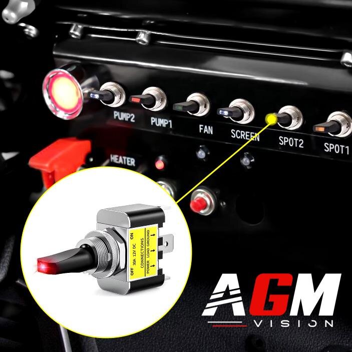 Gebildet 8pcs Precablato Interruttore a Levetta con LED Illuminato,DC