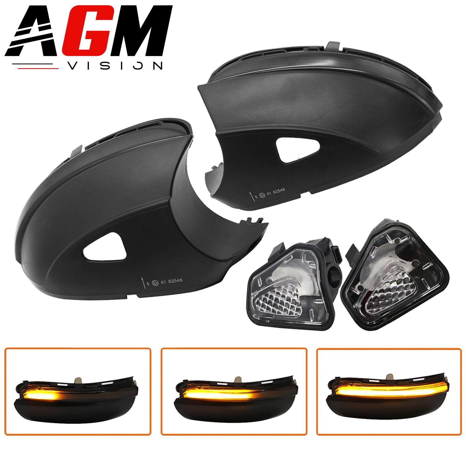 Kit 2 dynamische Rückspiegel-Blinker für Volkswagen (rauchschwarz) – Typ 4 Kit 2 dynamische Rückspiegel-Blinker für Volkswagen (rauchschwarz) – Typ 4