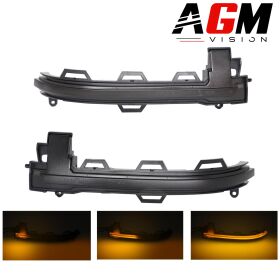 Kit 2 clignotants dynamiques de rétroviseur BMW (noir fumé) – Type 4 - AGM Vision