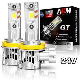 Kit de lâmpadas LED H11 GT 24V - ventilado - AGM Vision