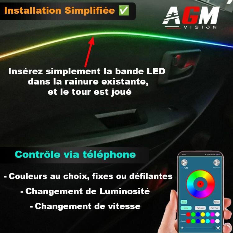 Lphianx Bandes lumineuses LED pour chambre à coucher, 15,7 m