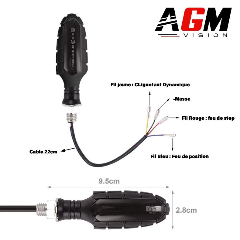 HASMI Moto LED frecce Indicatori Di Direzione A LED Per ho&nda 1 Paio 12V 1-2W Per ho&nda CRF 300L Anteriore O Posteriore Accessori Moto