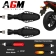 Kit 2 clignotants moto LED Aerodark 3 en 1 - Clignotant dynamique + feu de position/stop rouge + animation au démarrage
