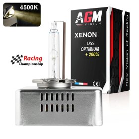 AMPOLLETA XENÓN D5S OPTIMIUM +200% 4500K - AGM Vision