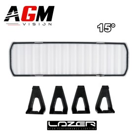 LEDバーLazer Triple-R用溝付き透明ガラスカバー - AGM Vision