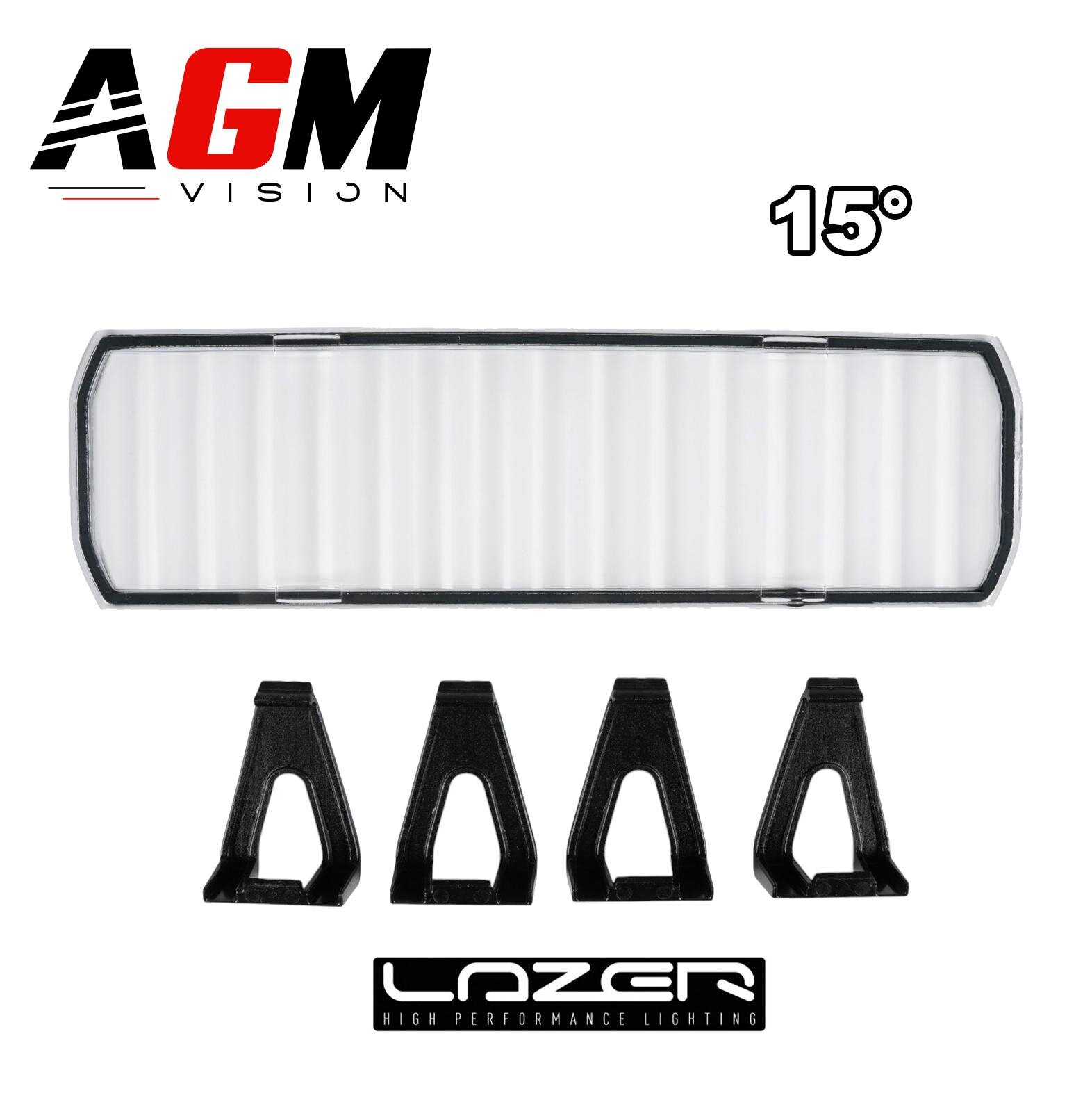 Transparente Rillenabdeckung 15° für Lazer Triple-R LED-Leiste Transparente Rillenabdeckung 15° für Lazer Triple-R LED-Leiste
