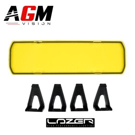 LED Lazer Triple-R用イエローグルーブドガラスカバー - AGM Vision