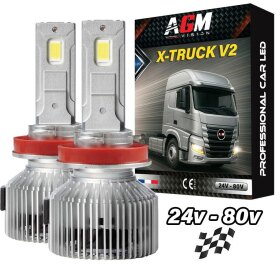 Kit Lâmpadas LED H11 X-TRUCK - V2 - 150 Watts - 24 Volts - AGM Vision